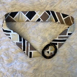 Cole Haan Geometric canvas belt
